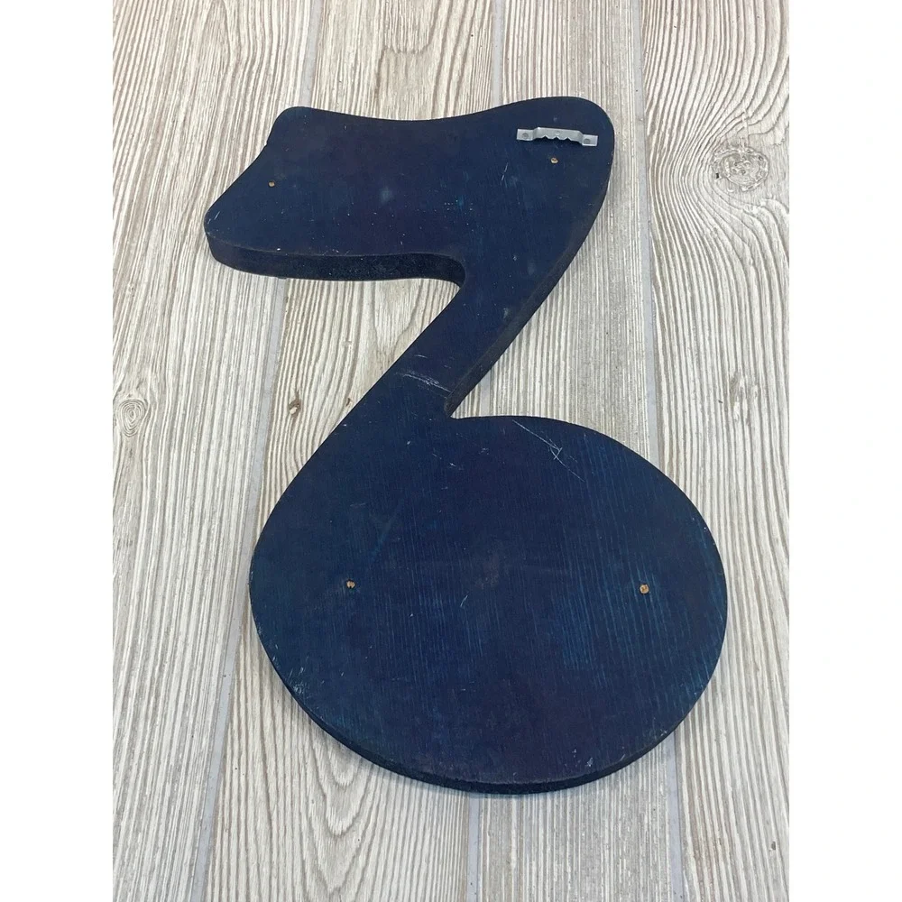 Vintage Hand Painted Wood Musical Note Silent Night Christmas Caroler Wall Decor